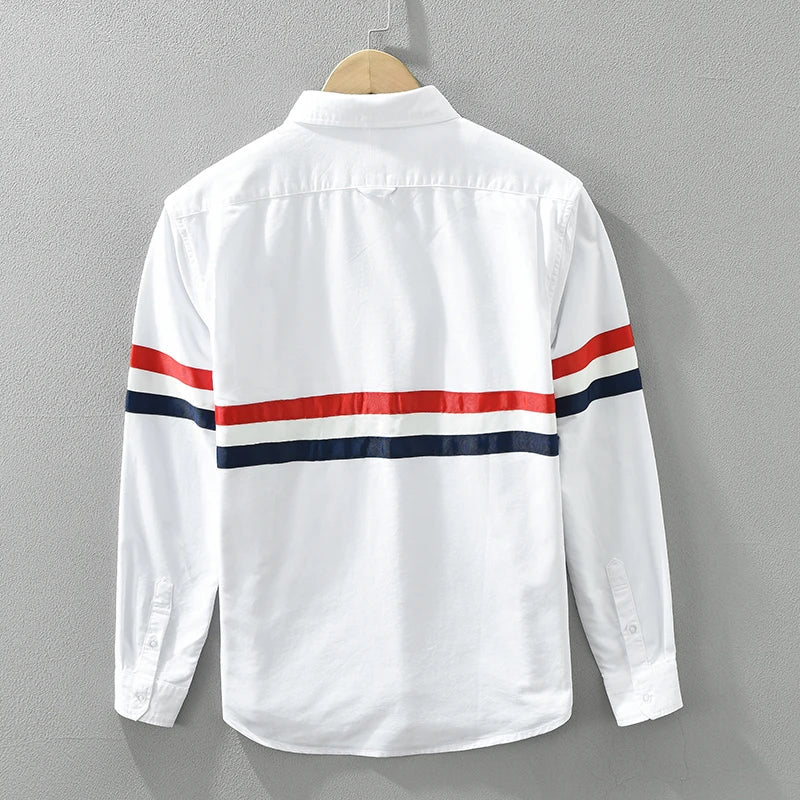 Yarvin | Gestreept Patchwork Overhemd