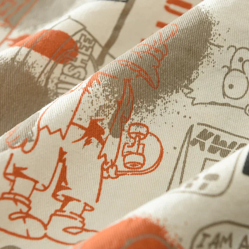 Manorin | Casual Print Overhemd Heren