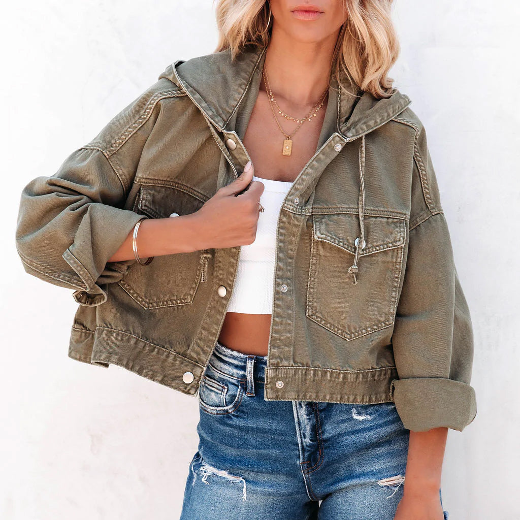 Mindy | Modieuze Dames Korte Hoodie