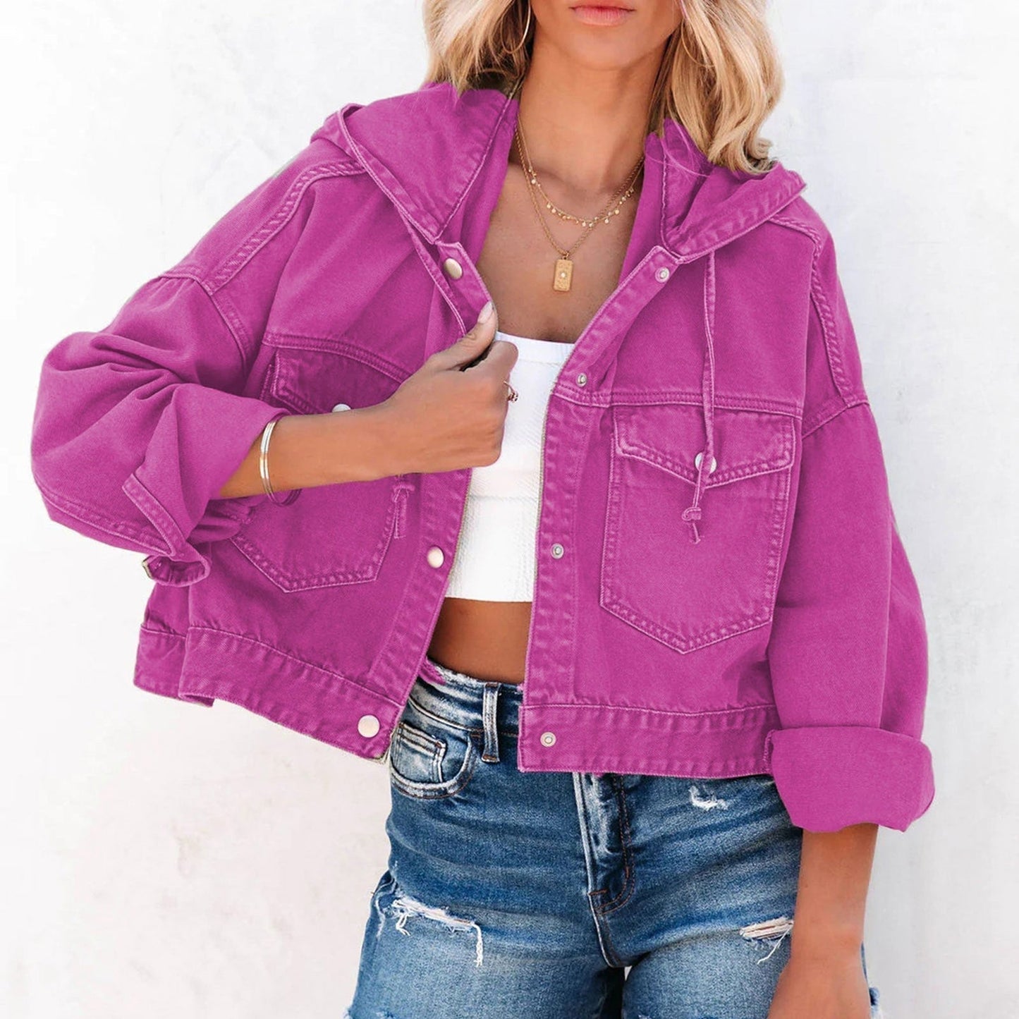 Mindy | Modieuze Dames Korte Hoodie