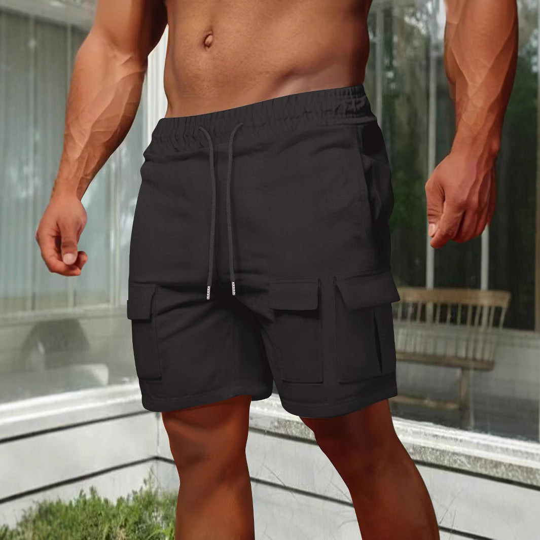 Heren Cargo Shorts – Relaxed Fit – Ademend Materiaal – Elastische Taille – Zijzakken