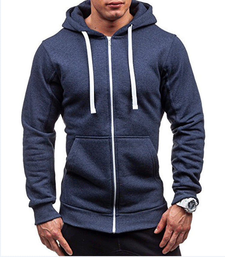 Heren Hoodie Sweatjack – Katoenmix – Regular Fit – Full Zip – Casual Stijl