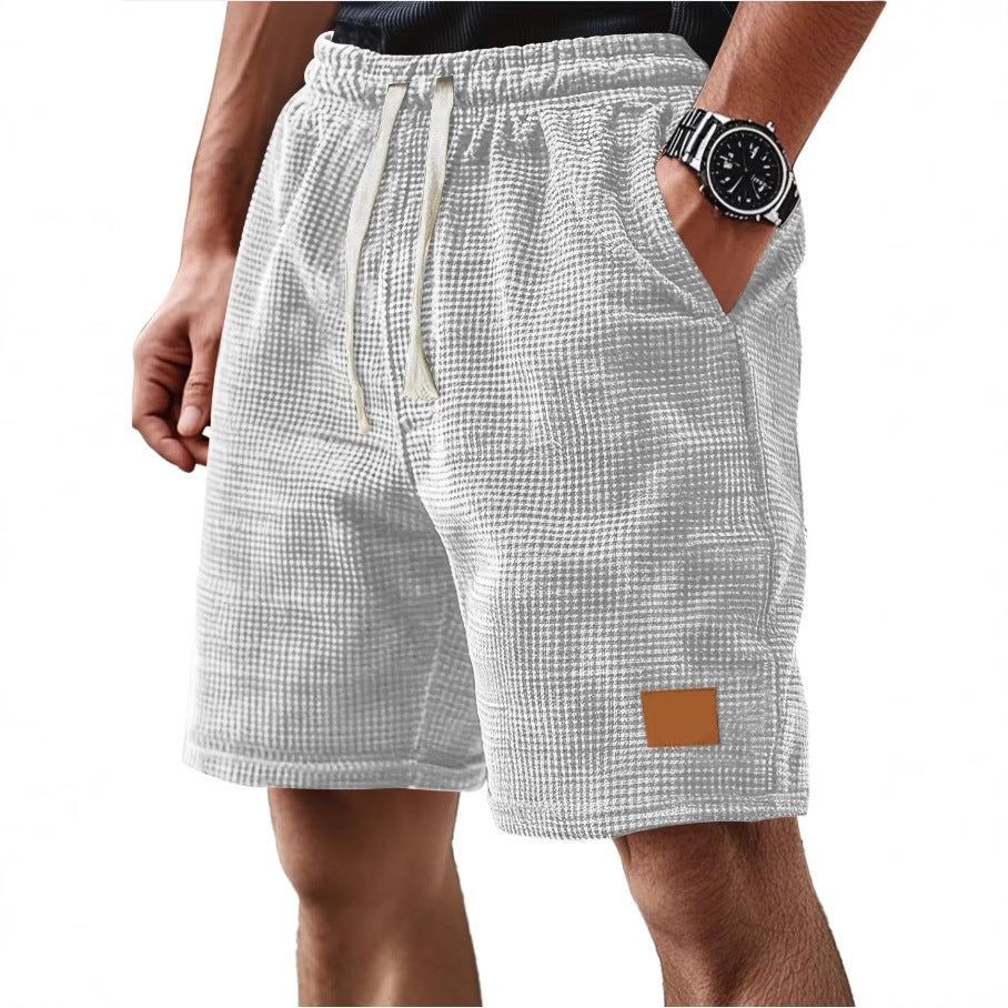 Heren short – Relaxte Pasvorm – Zachte ademende stof – Trekkoord