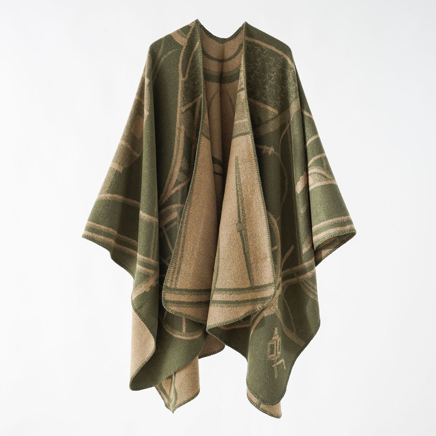 Giana | Gedessineerde Open Poncho