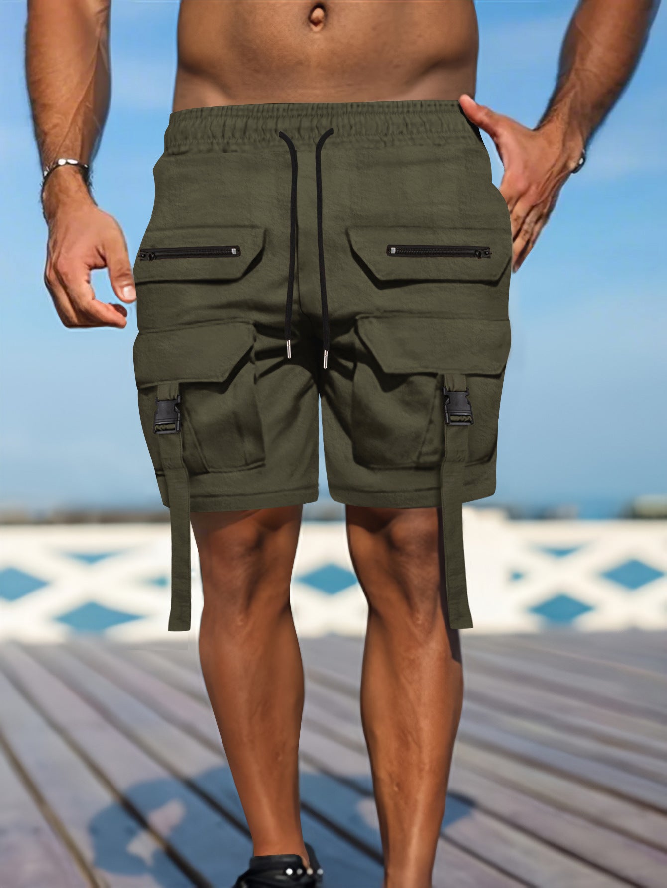 Heren Utility Shorts – Regular Fit – Ademend Materiaal – Meerdere Zakken