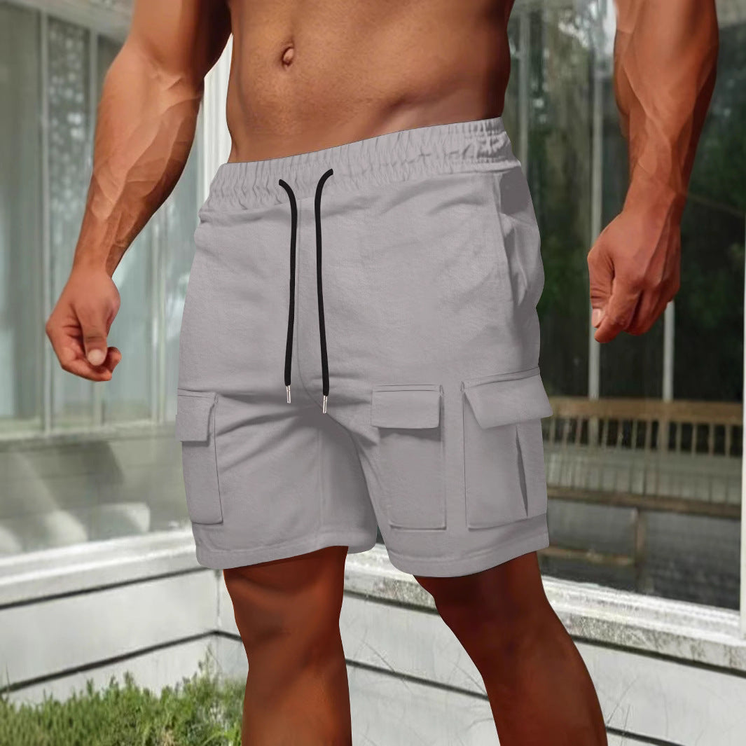 Heren Cargo Shorts – Relaxed Fit – Ademend Materiaal – Elastische Taille – Zijzakken