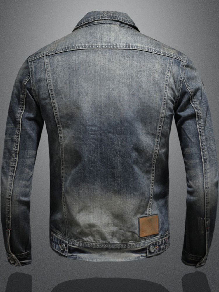 Heren Spijkerjack – Regular Fit – Knoopsluiting – Borstzakken – Casual Stijl
