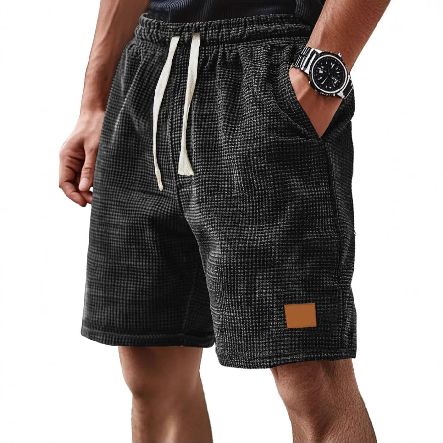 Heren short – Relaxte Pasvorm – Zachte ademende stof – Trekkoord