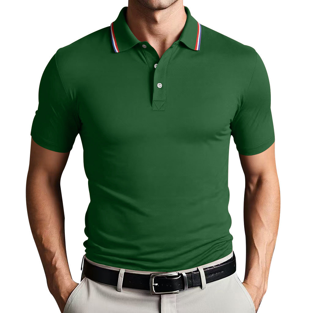 Heren Poloshirt – Slank Pasvorm – Ademend Comfort – Korte Mouwen Atletische Stijl