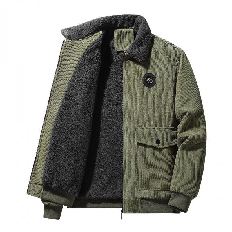 Heren Jack – Corduroy – Losse Pasvorm – Knopen – Lamswol Voering – Casual