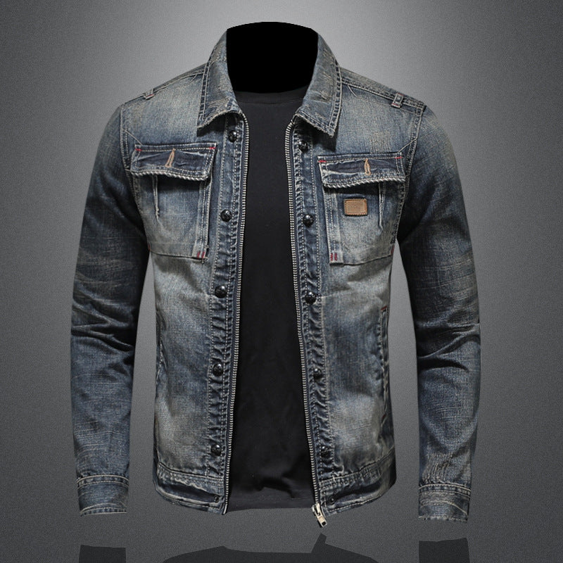 Heren Spijkerjack – Regular Fit – Knoopsluiting – Borstzakken – Casual Stijl