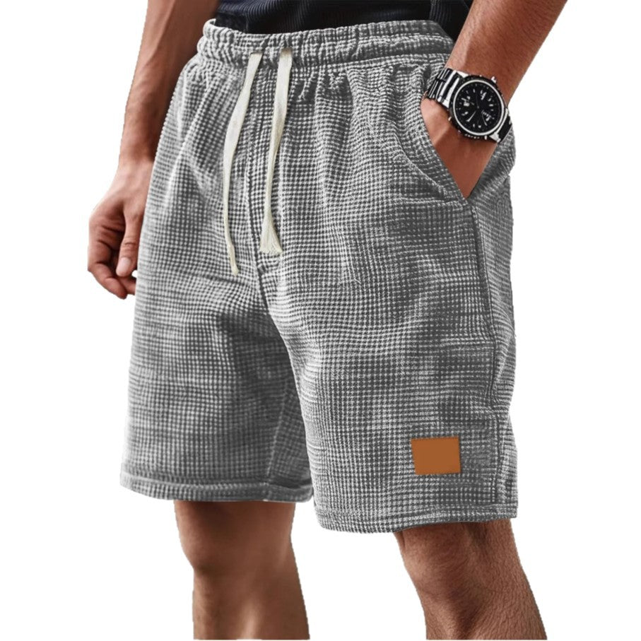 Heren short – Relaxte Pasvorm – Zachte ademende stof – Trekkoord