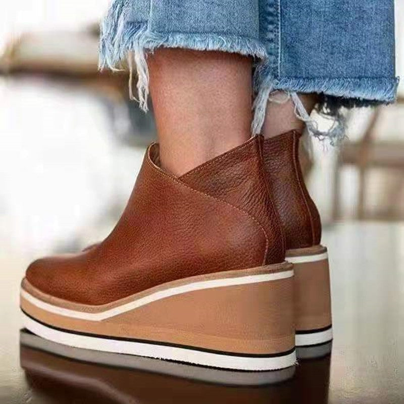 Merriane | Trendy Enkelhoge Plateau Schoenen