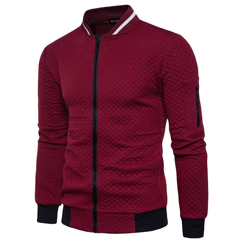 Heren Sweatvest Cardigan – Slim Fit – Gewatteerd – Ritsluiting – Mouwzak