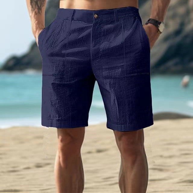 Heren Korte Broek – Relaxte Pasvorm – Ademend Materiaal – Kniehoogte – Utility Zakken
