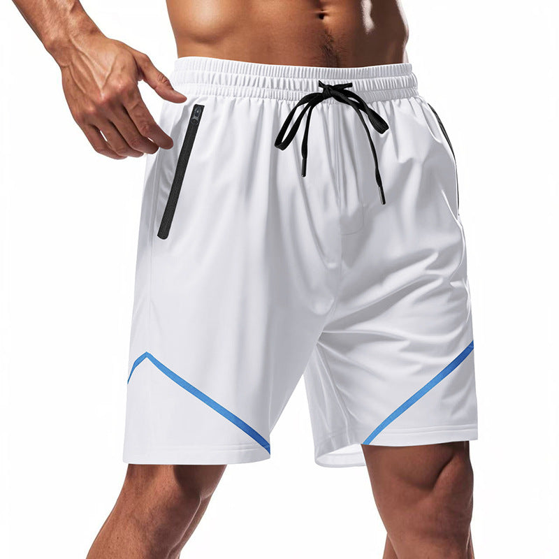Heren Sportshort – Sneldrogend – Losse Pasvorm – Kniehoogte – Ritszakken – Trekkoord