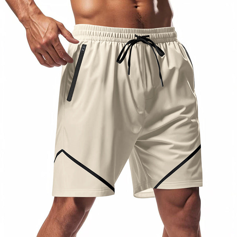Heren Sportshort – Sneldrogend – Losse Pasvorm – Kniehoogte – Ritszakken – Trekkoord