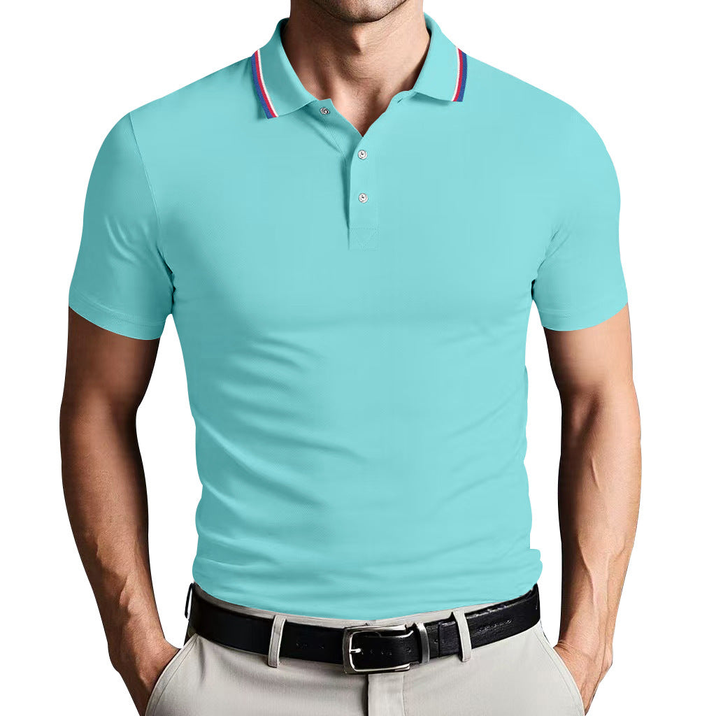 Heren Poloshirt – Slank Pasvorm – Ademend Comfort – Korte Mouwen Atletische Stijl