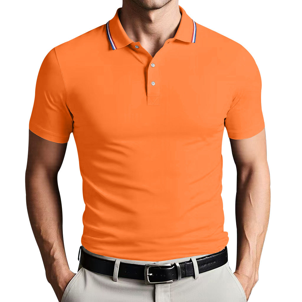 Heren Poloshirt – Slank Pasvorm – Ademend Comfort – Korte Mouwen Atletische Stijl