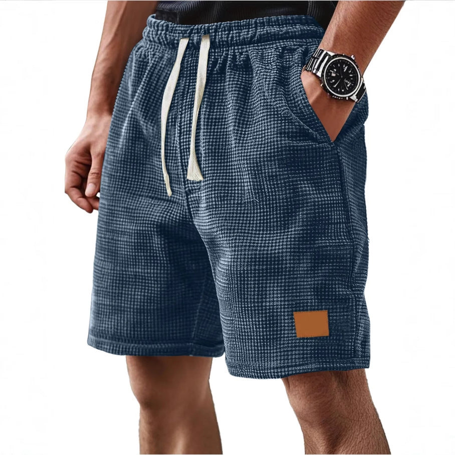 Heren short – Relaxte Pasvorm – Zachte ademende stof – Trekkoord