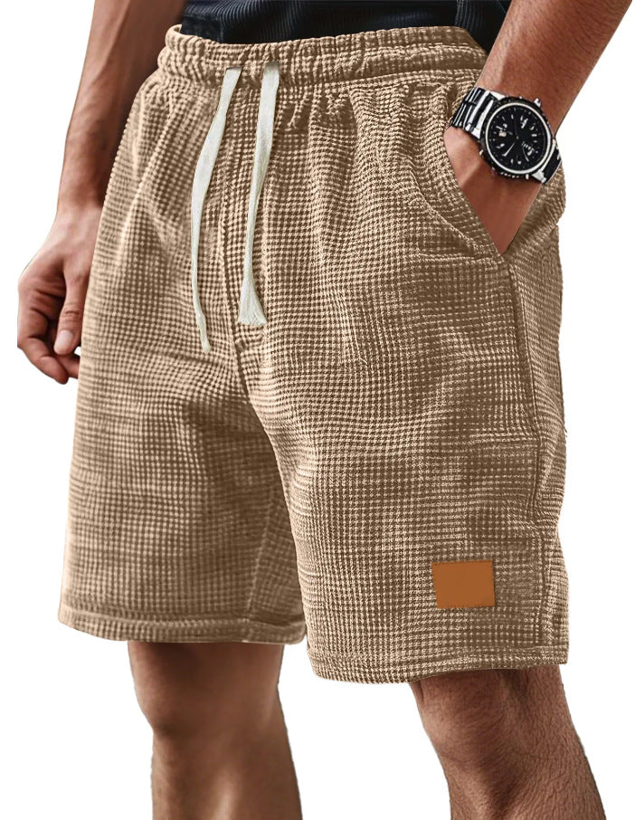 Heren short – Relaxte Pasvorm – Zachte ademende stof – Trekkoord