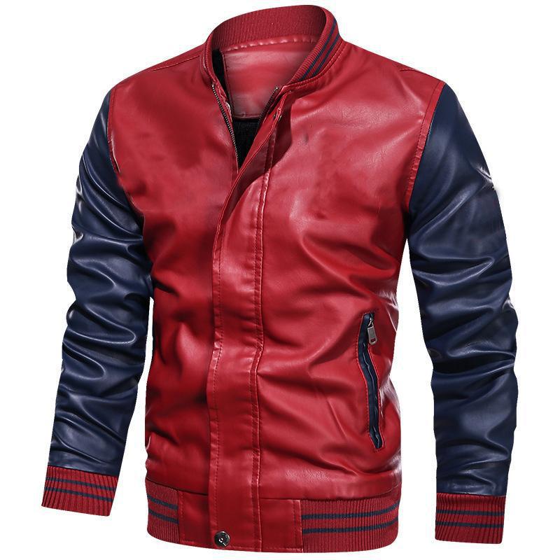 Heren Jas – Slim Fit – Glanzende Afwerking – Ritsluiting – Ribboorden – Opstaande Kraag