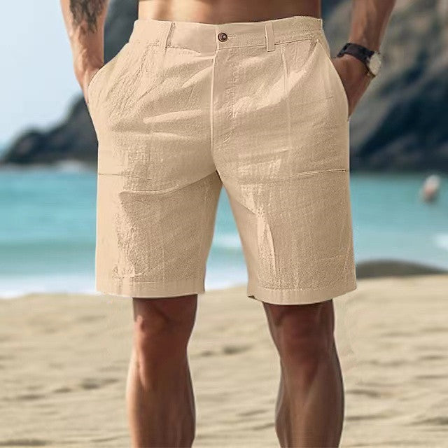 Heren Korte Broek – Relaxte Pasvorm – Ademend Materiaal – Kniehoogte – Utility Zakken