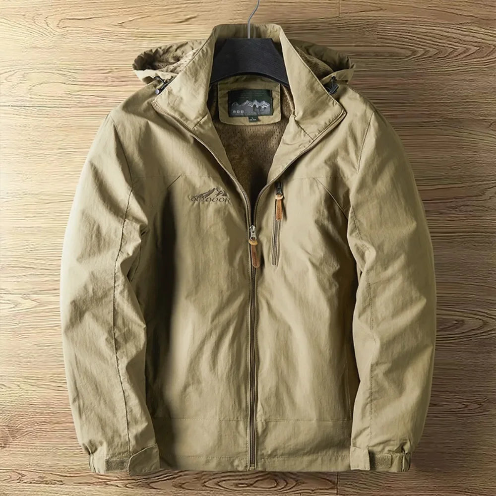 Heren Outdoor Jas – Waterdicht Ademend – Regular Fit – Capuchon met Ritssluiting