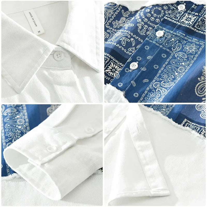 Fendral | Trendy Patchwork Overhemd