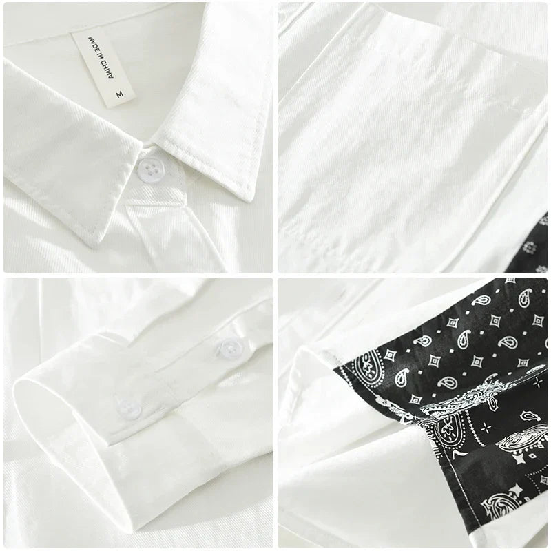 Roanric | Trendy Patchwork Overhemd