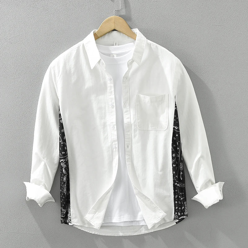 Roanric | Trendy Patchwork Overhemd