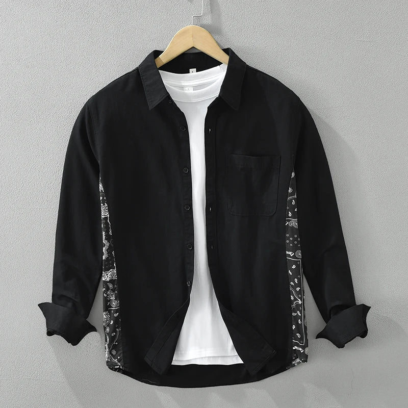 Roanric | Trendy Patchwork Overhemd