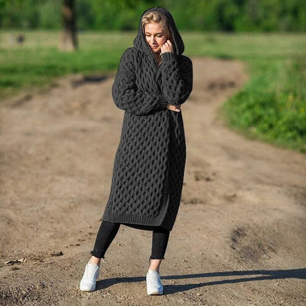 Mavis | Lange Gebreide Hoodie