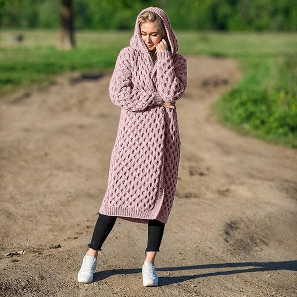 Mavis | Lange Gebreide Hoodie