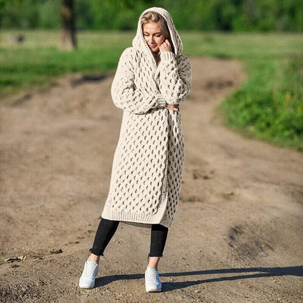 Mavis | Lange Gebreide Hoodie