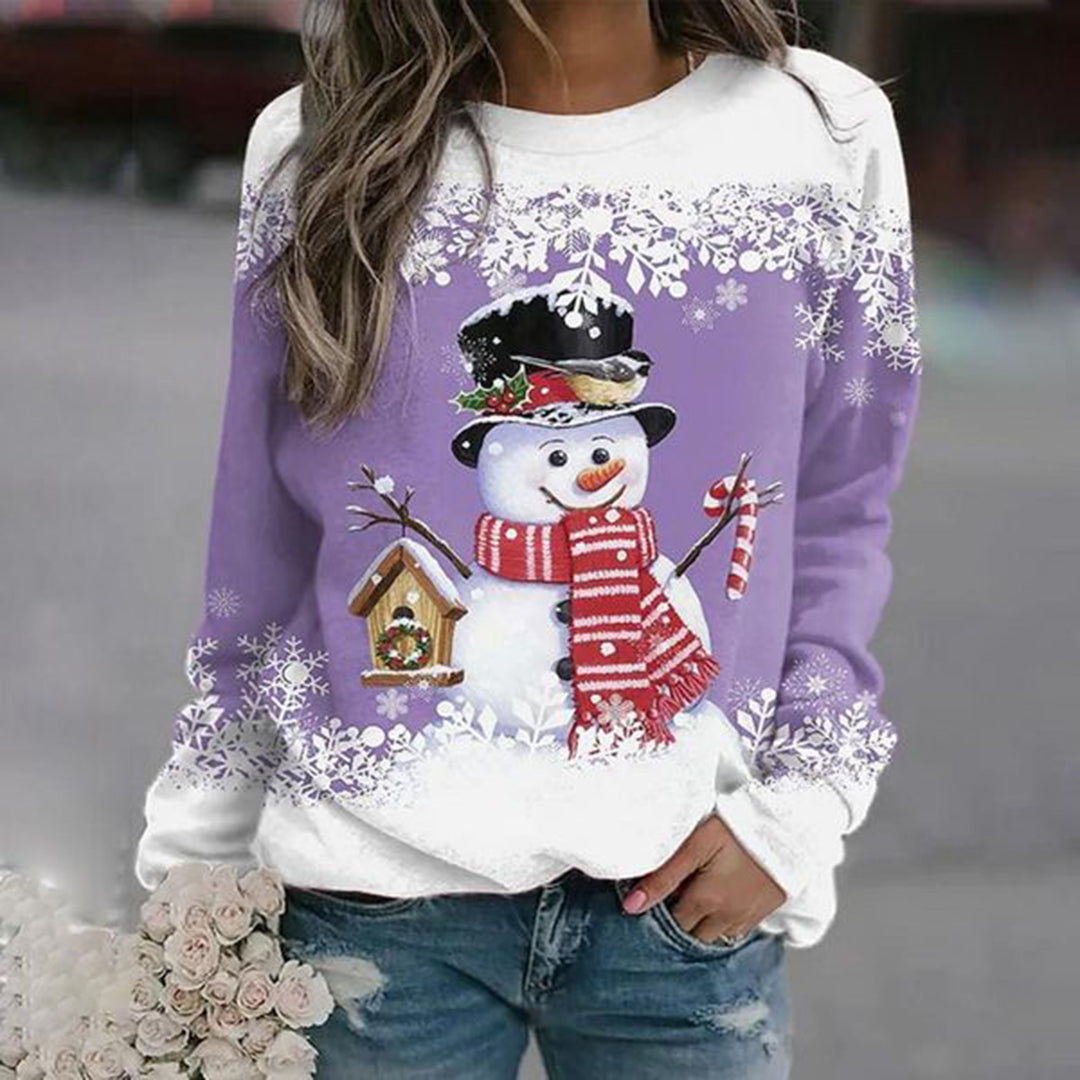 Lexxi | Dames Sneeuwman Kerst Trui