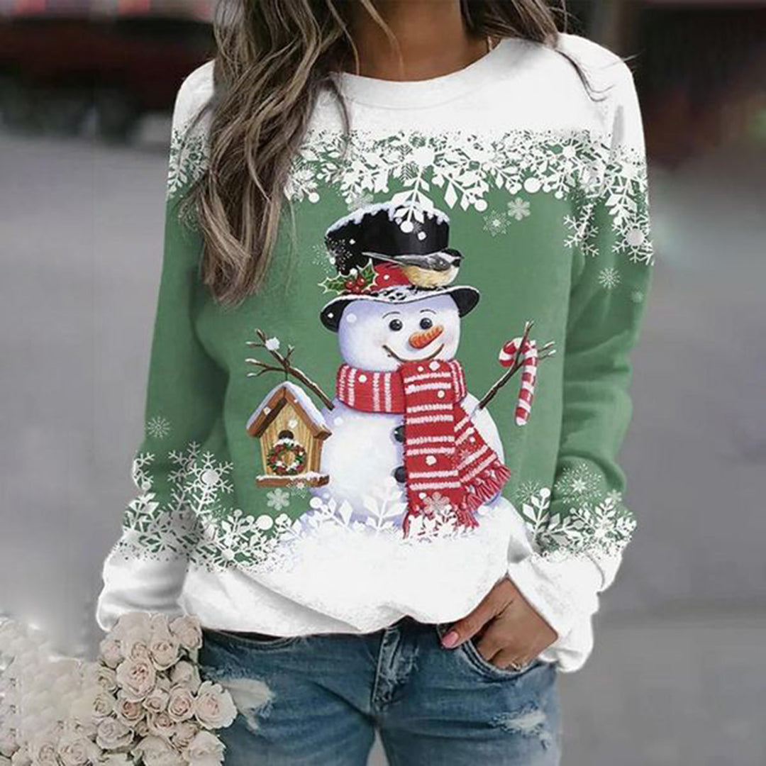 Lexxi | Dames Sneeuwman Kerst Trui