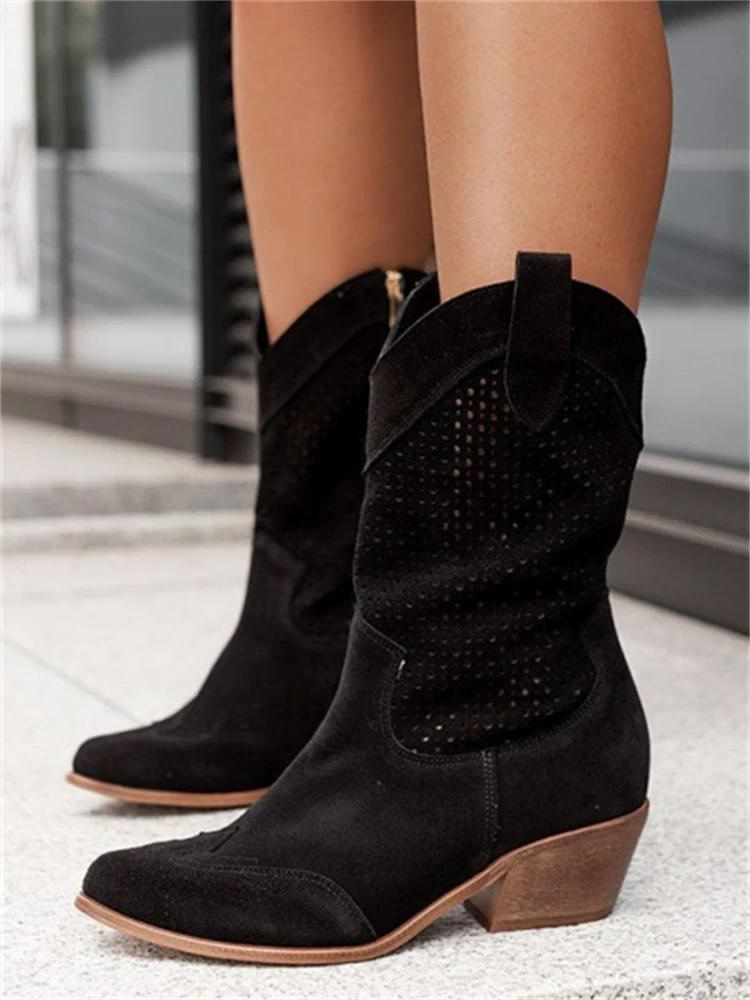 Blythe | Casual Mid-Calf Western Boots