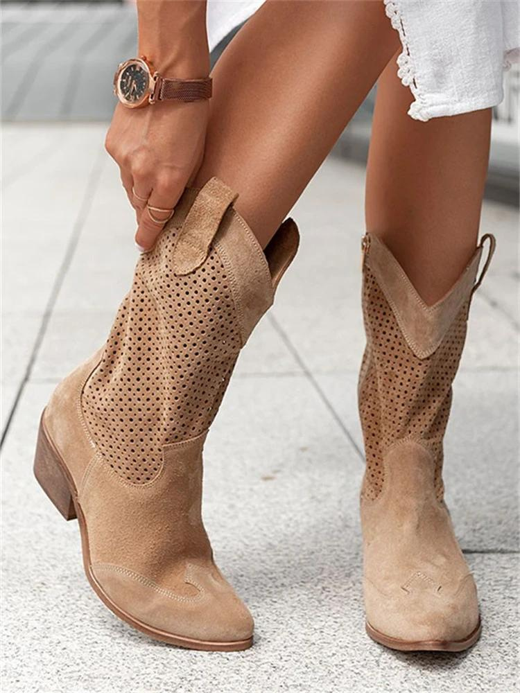 Blythe | Casual Mid-Calf Western Boots
