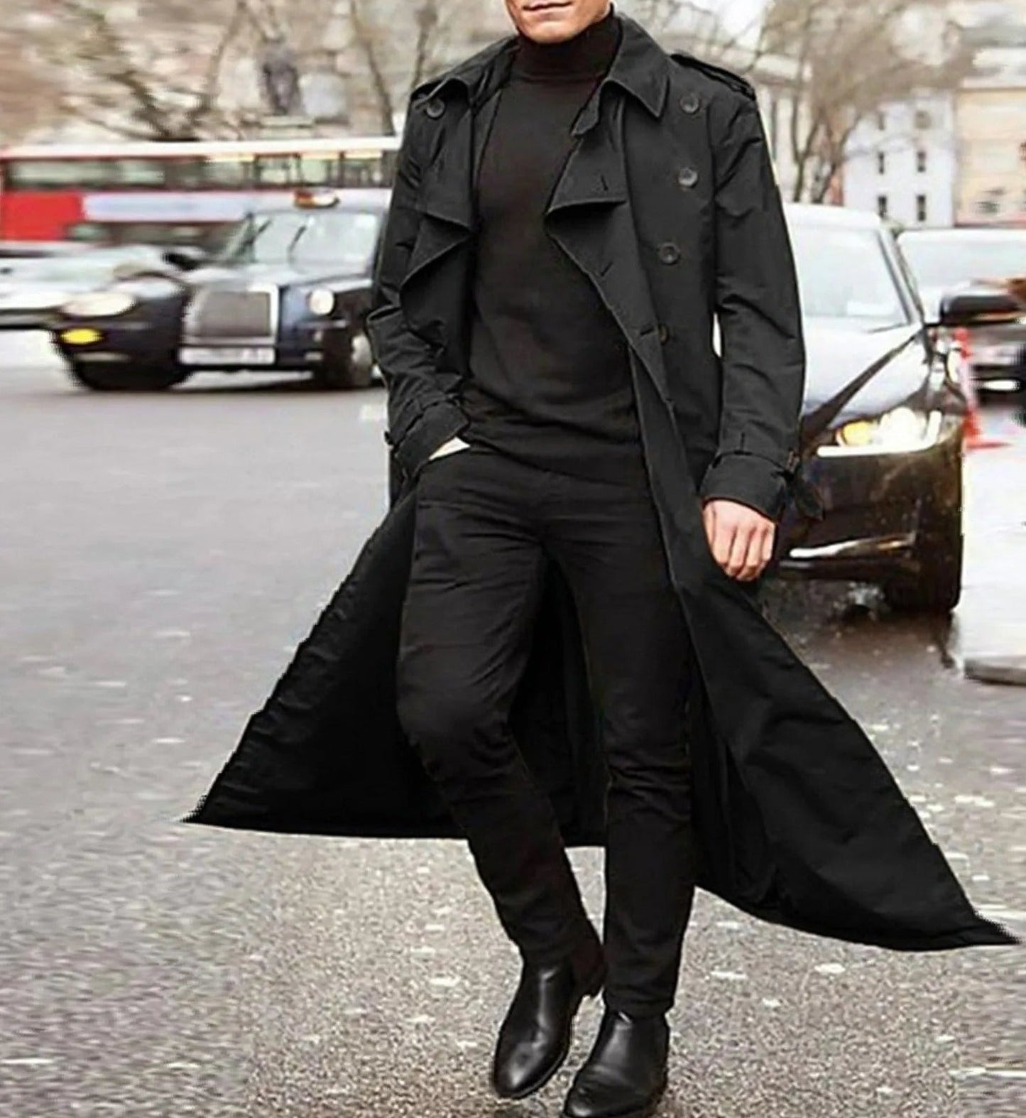 Austin | Moderne Lange Klassieke Trenchcoat