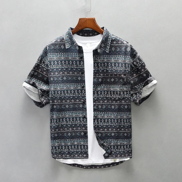 Corrin | Trendy Aztec Print Overhemd