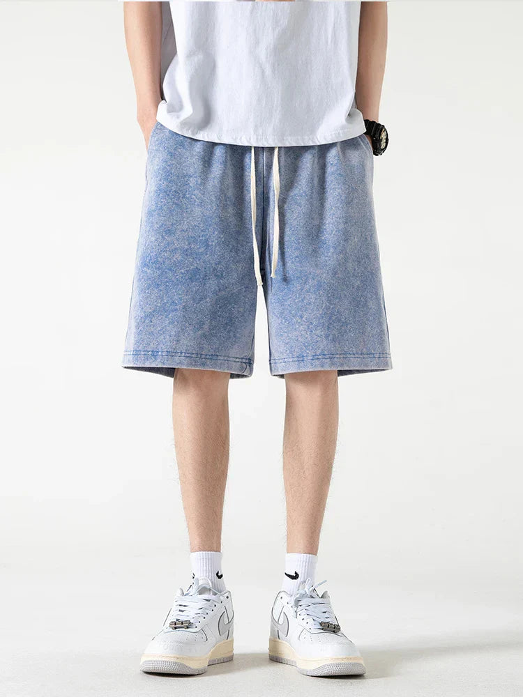 Heren Shorts – Relaxte Pasvorm – Ademend Textiel – Trekkoord