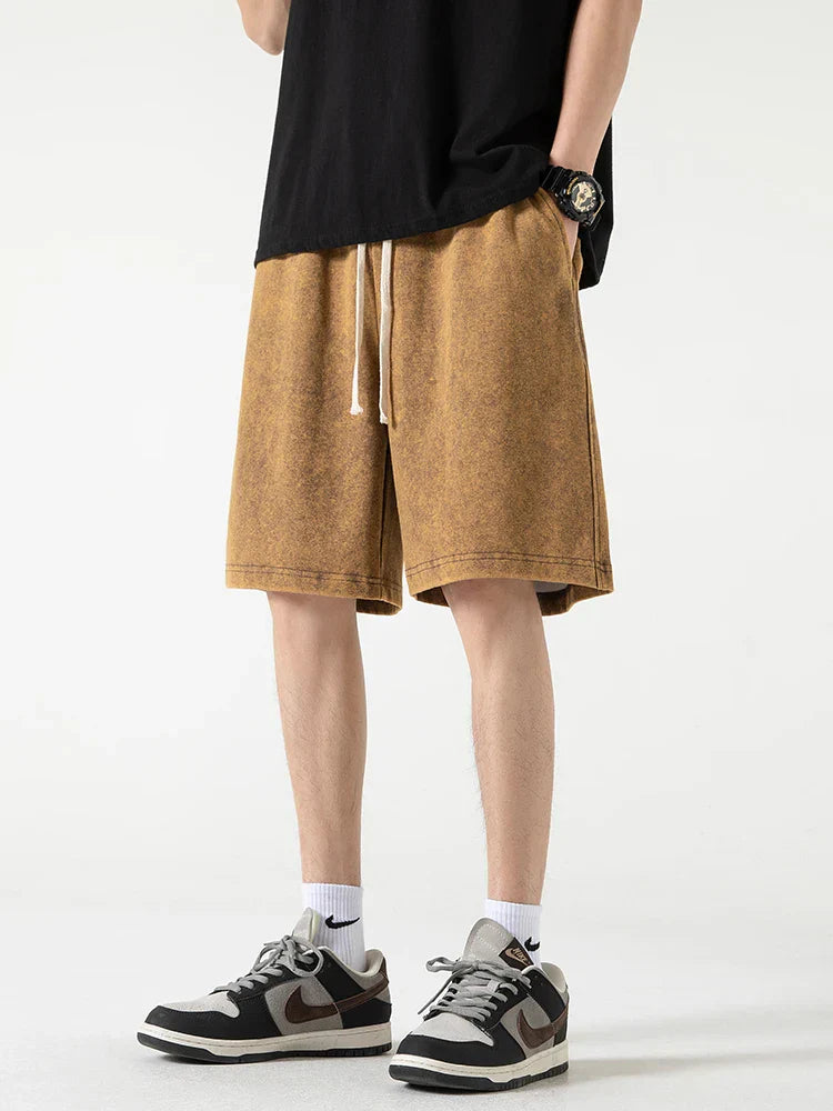 Heren Shorts – Relaxte Pasvorm – Ademend Textiel – Trekkoord