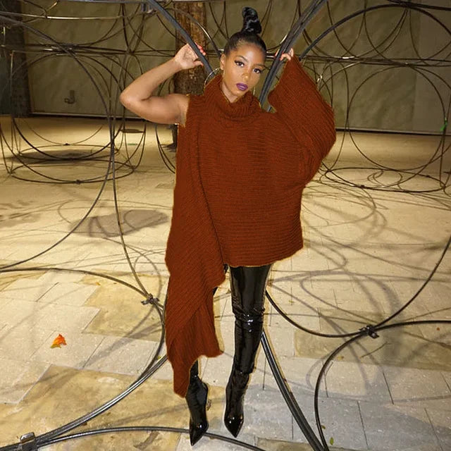 Caya | Stijlvolle Gebreide Poncho Coltrui