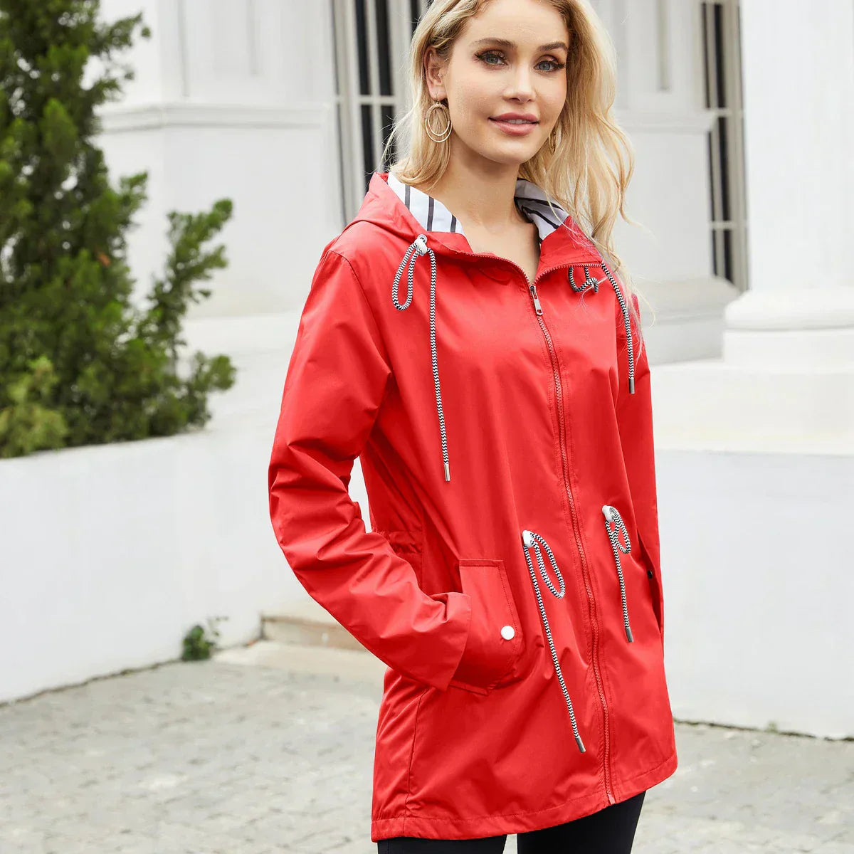 Ashlie | Casual Regenjas Met Capuchon
