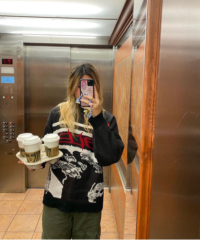 Martina | Oversized Bedrukte Trui