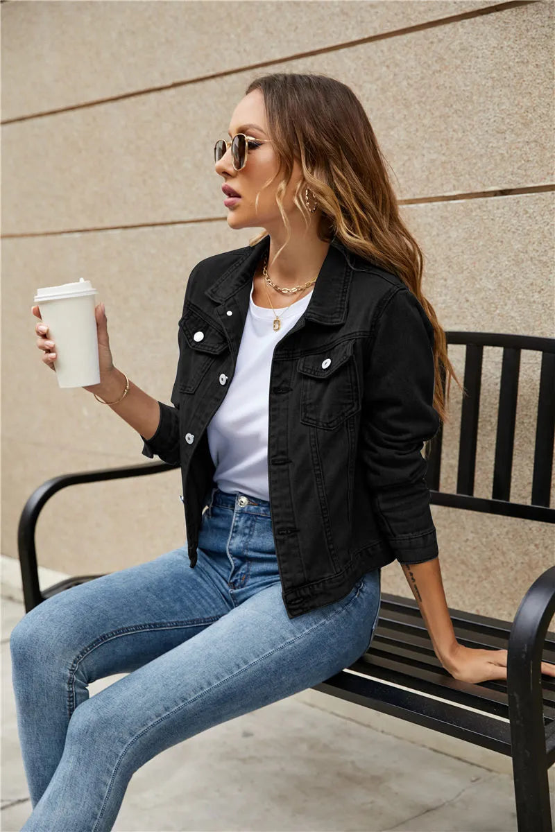 Cessie | Trendy Kort Spijkerjack