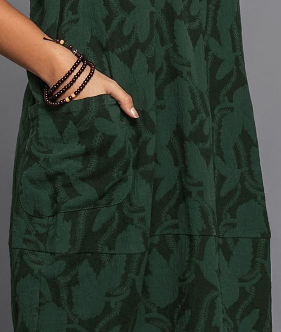 Alice | Elegante Groene Midi Jurk