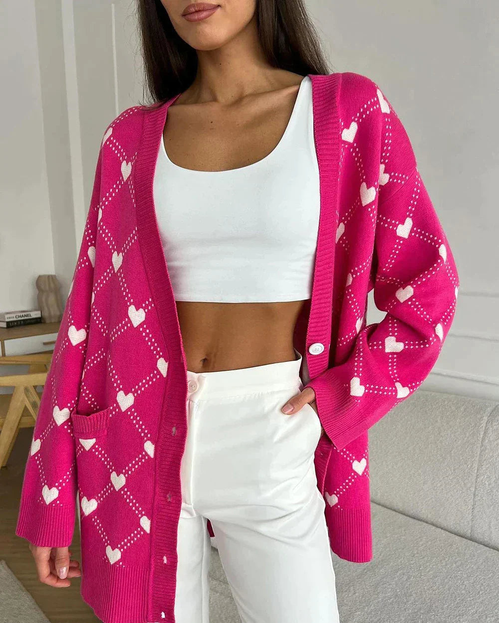 Kalin | Hartjes Patroon Vest