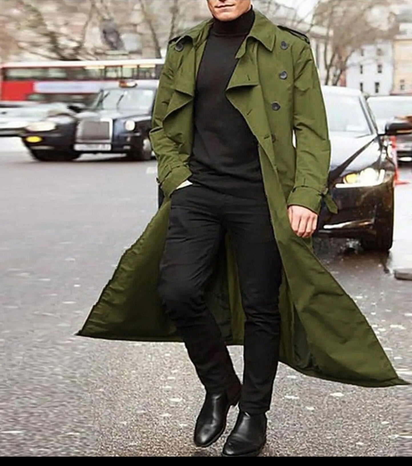 Austin | Moderne Lange Klassieke Trenchcoat